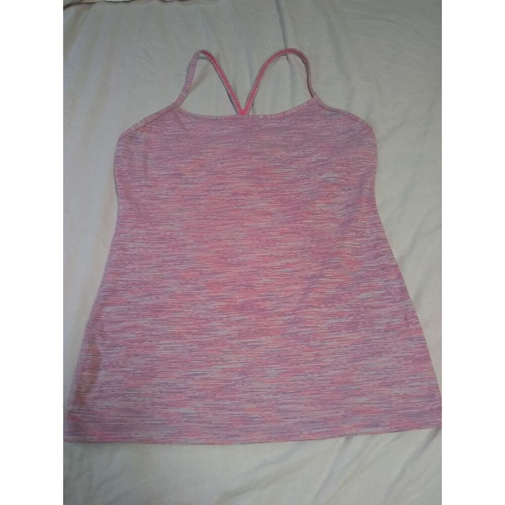 lululemon power y Racerback Size 8 Tank Top we are from space‎ neon pink opal